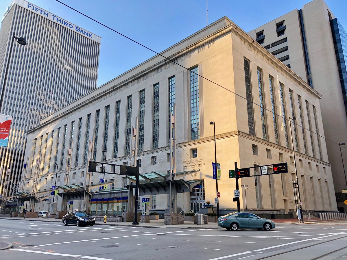 The exterior of the Potter Stewart U.S. Courthouse in Cincinnati.