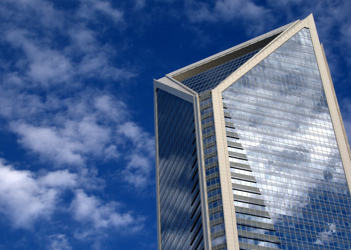 The Duke Energy Center building in downtown Charlotte, North Carolina.