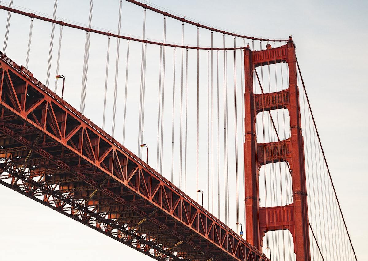 The Golden Gate Bridge in San Francisco, California.