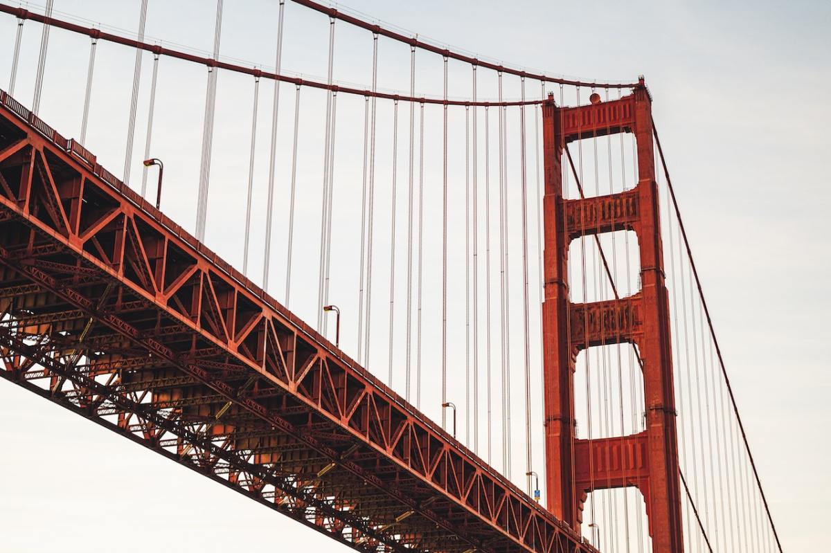 The Golden Gate Bridge in San Francisco, California.