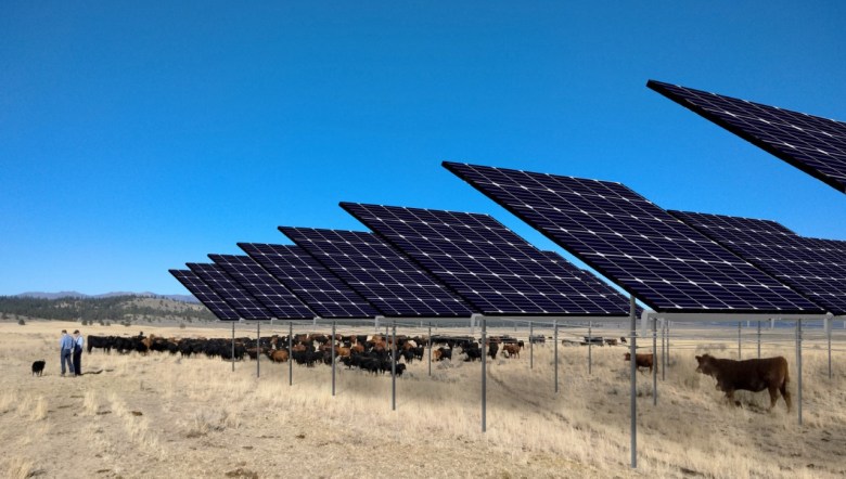 A rendering of a Rute Suntracker project on a ranch in Central Oregon.