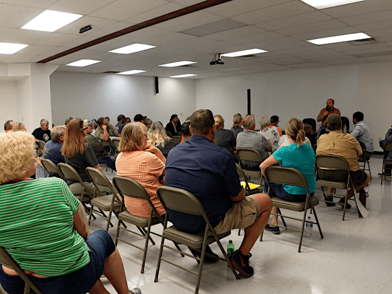 Public meeting in Universal, Indiana